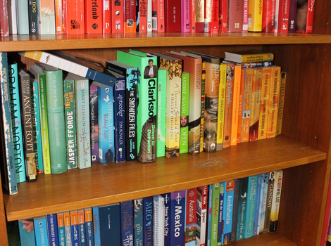 You can find lots of colourful bargain books on our shelves at our Finchley Road shop