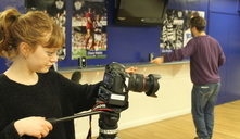 Young people planning their first documentary filming session at Loftus Road Stadium