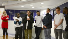 Young people launch the film at QPR
